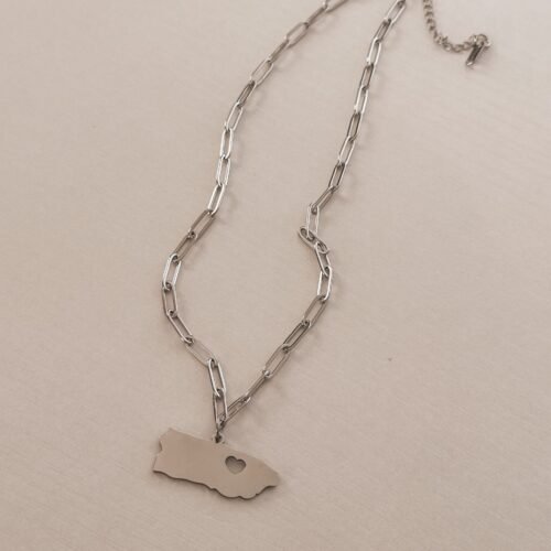 Borik??n - Puerto Rico Necklace Silver