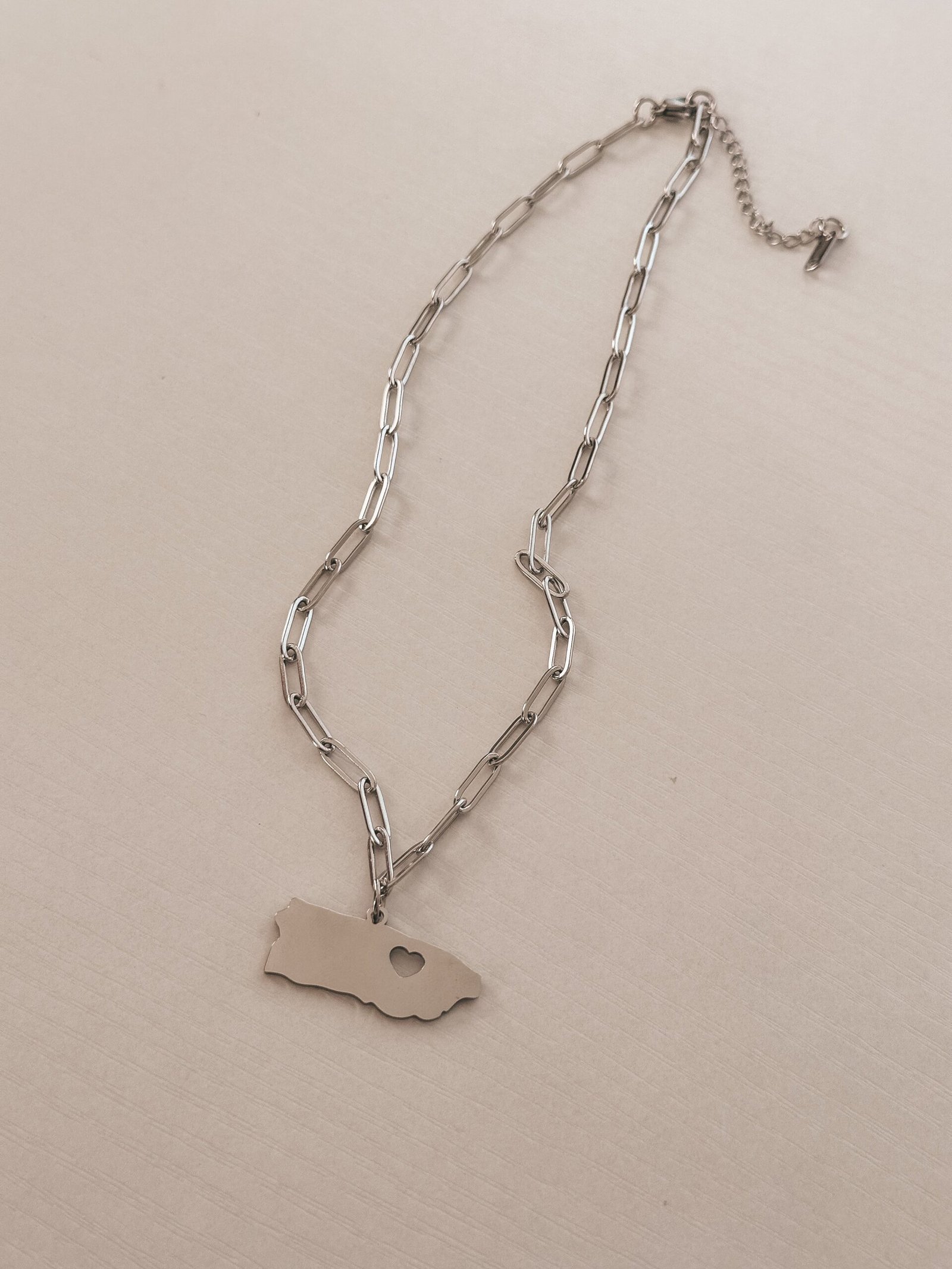 Borik??n - Puerto Rico Necklace Silver
