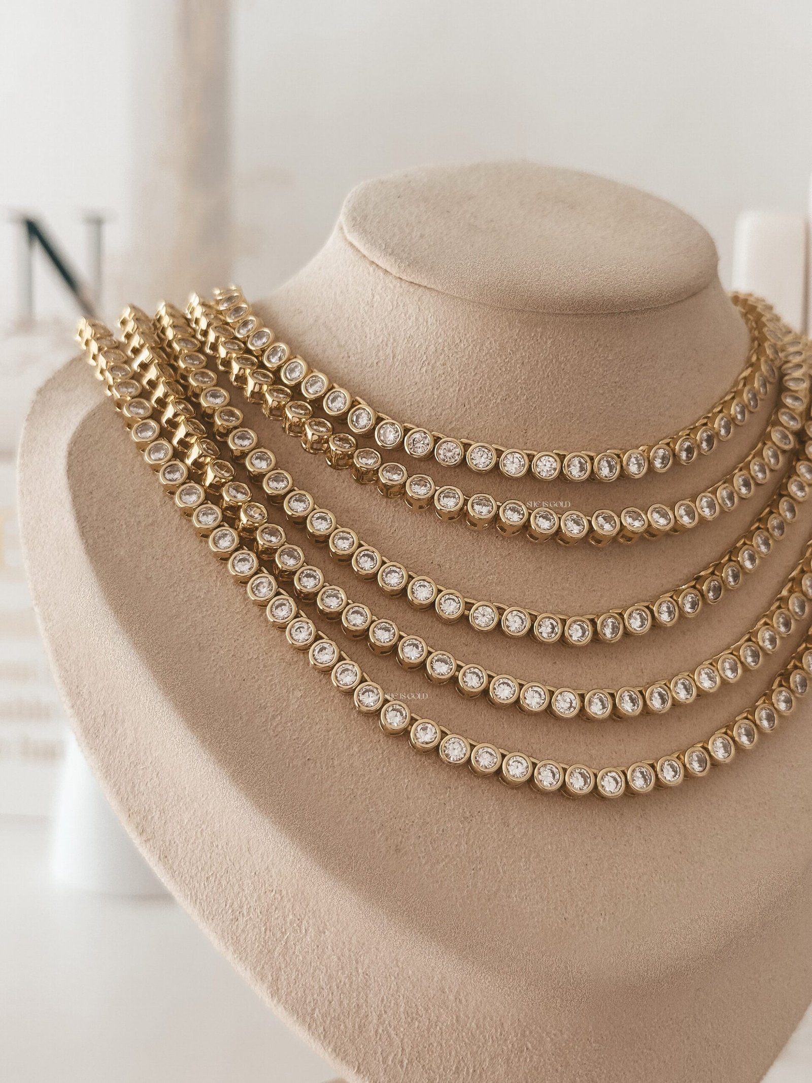 Jordyn Iced Bubble Tennis Necklace