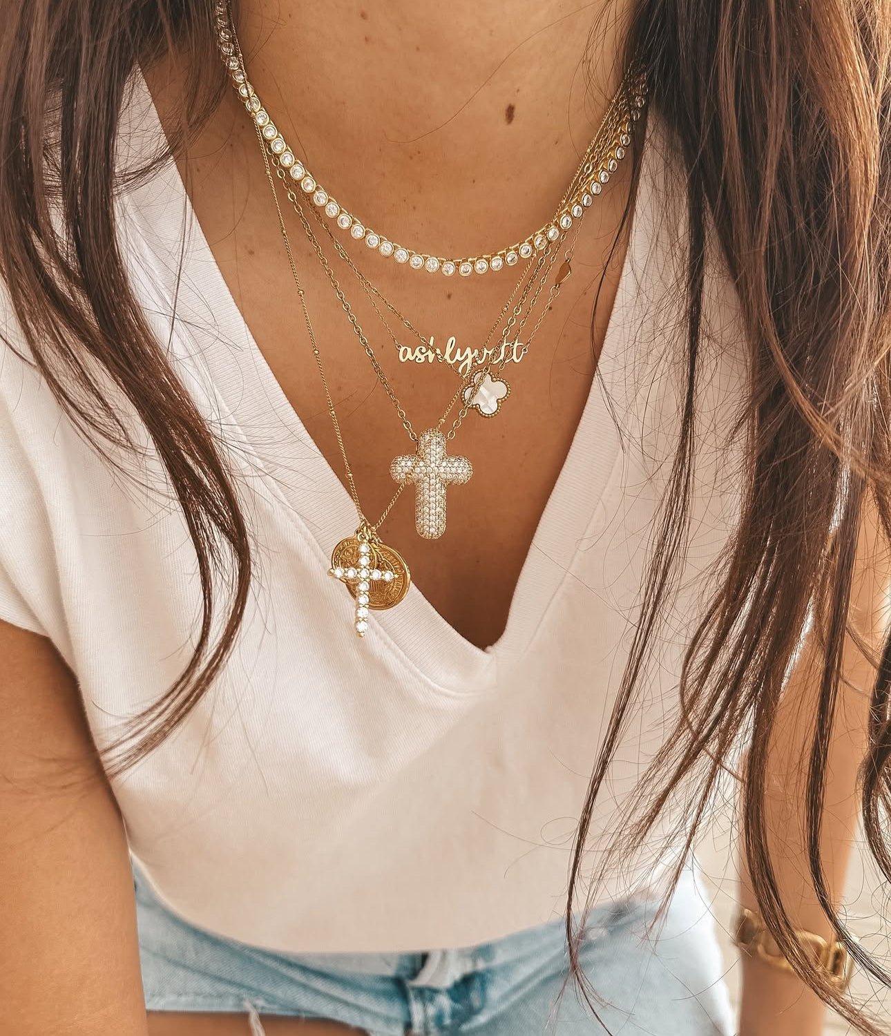 Jordyn Iced Bubble Tennis Necklace - Image 4